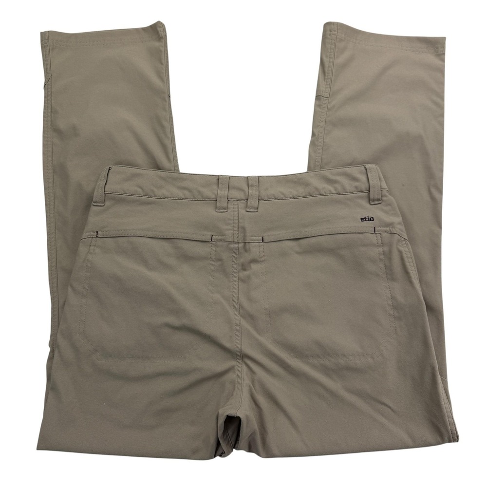 Stio Pants Mens 32x32 Beige Twill Khakis Hiking Performance Stretch Rivet Canvas
